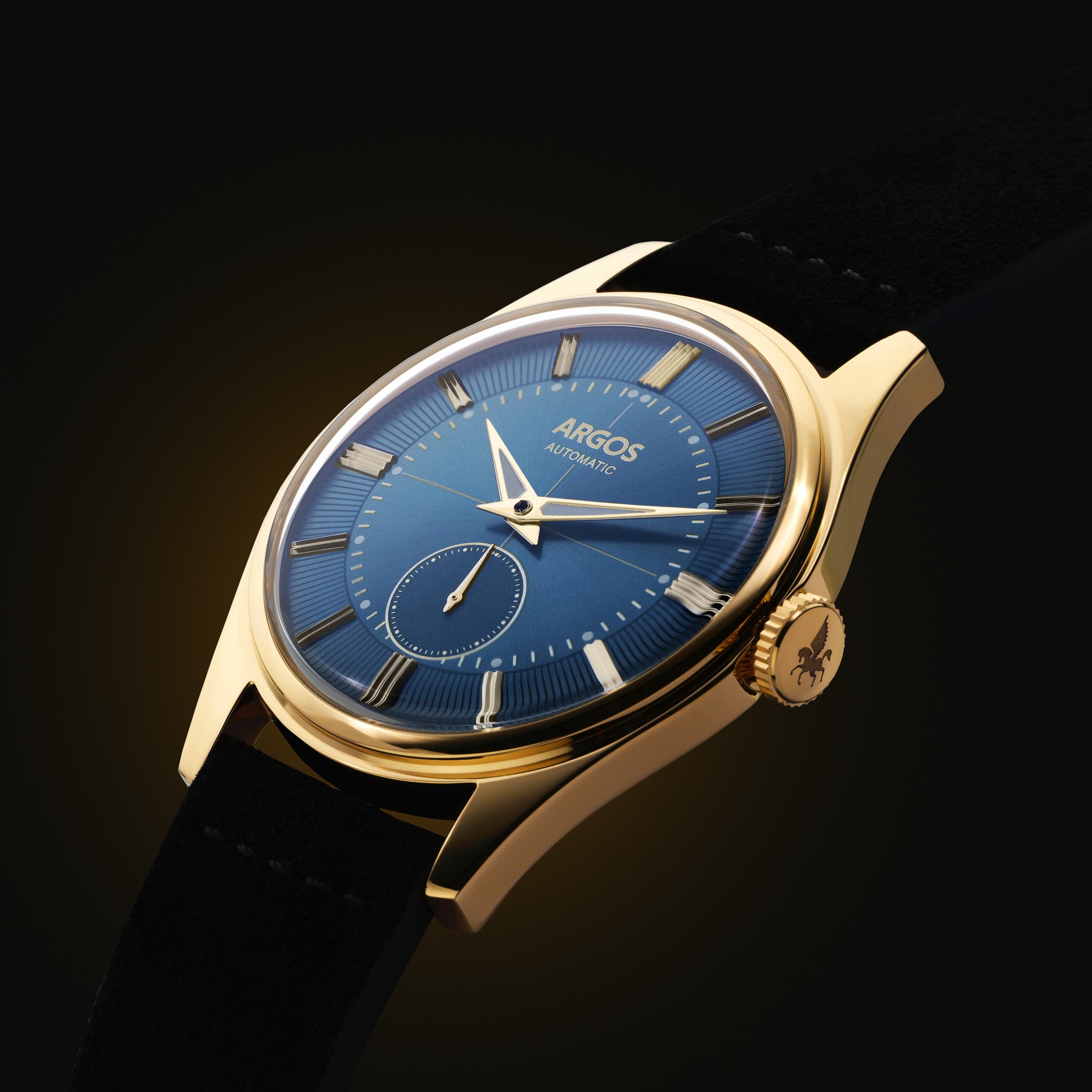 Apollo III - Constellation Blue Gold w/ Leather Strap