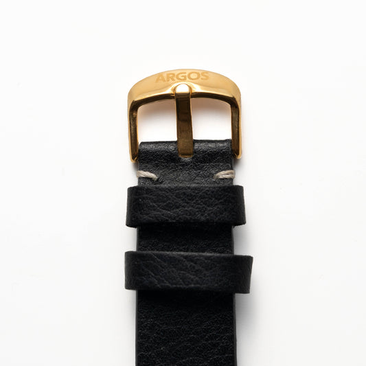 LS.02 Black Leather Strap