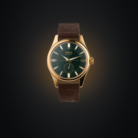 AP3.17 - Olive Green Gold w/ Leather Strap