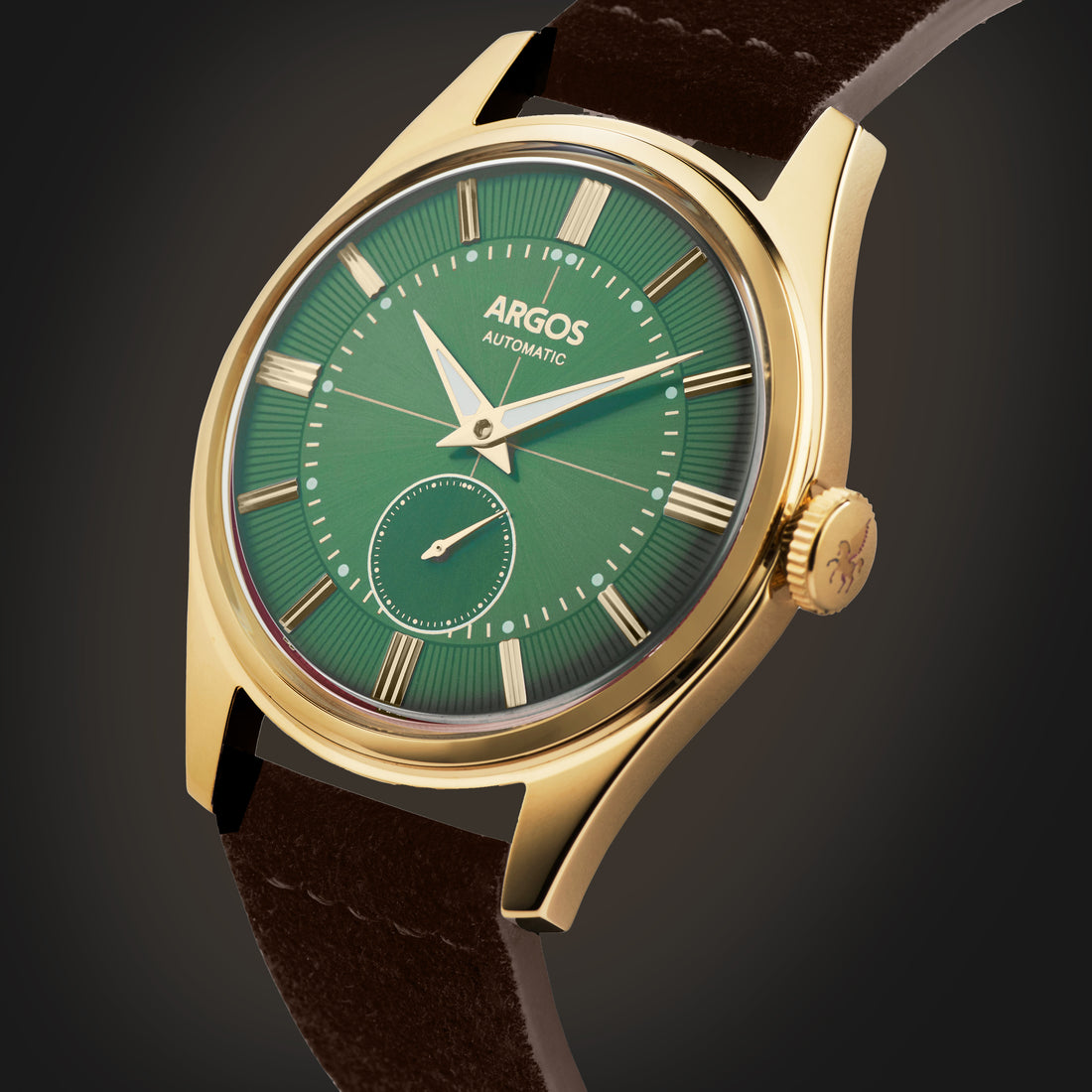 Apollo III - Olive Green Gold w/ Leather Strap