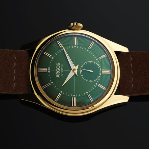 AP3.17 - Olive Green Gold w/ Leather Strap