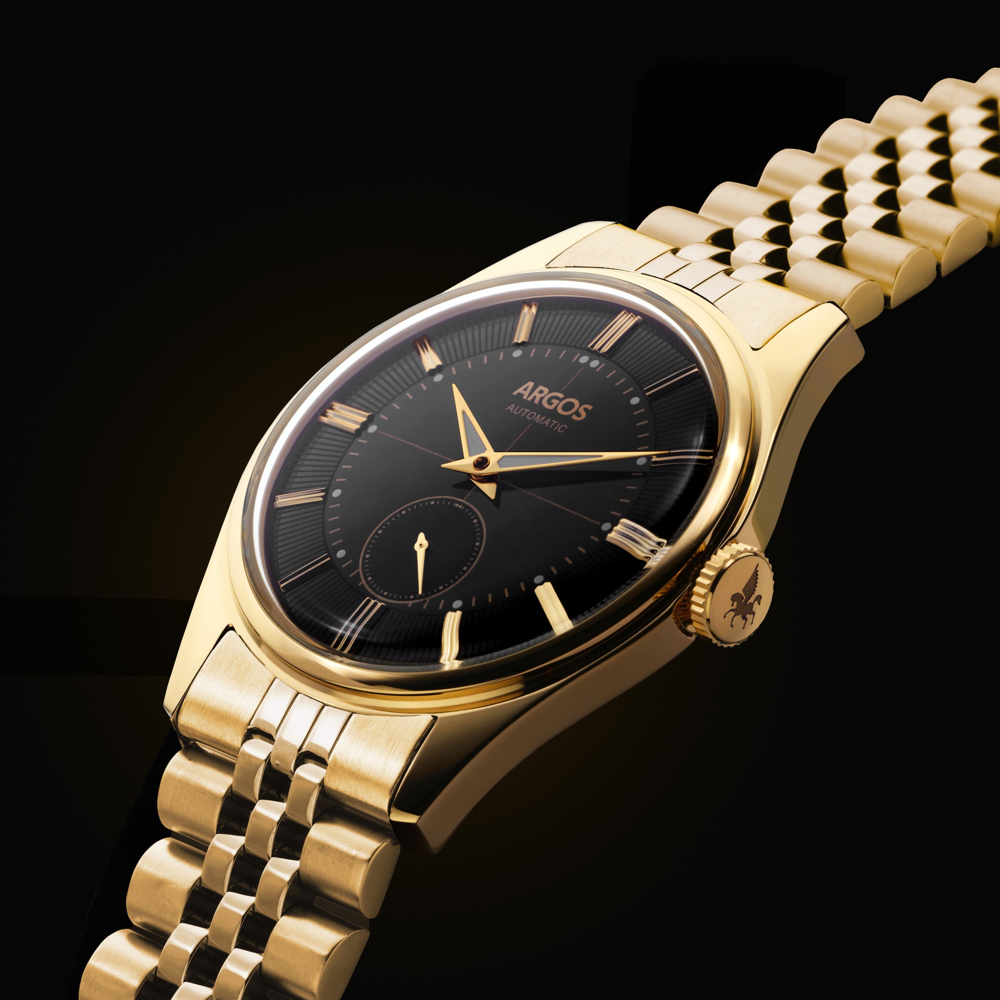 Apollo III - Onyx Black Gold w/ Golden Bracelet