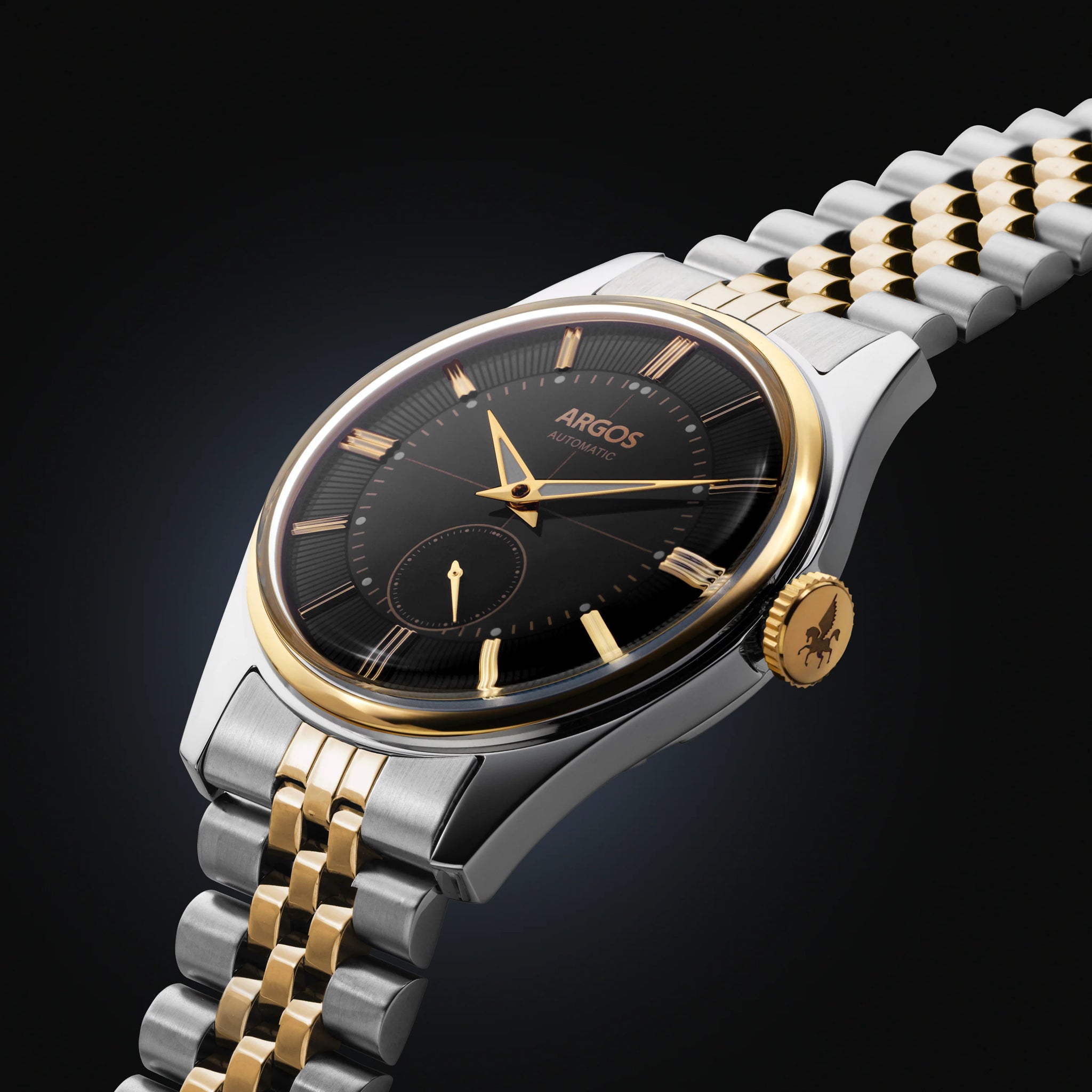 Apollo III - Onyx Black Gold Two Tone w/ Bracelet