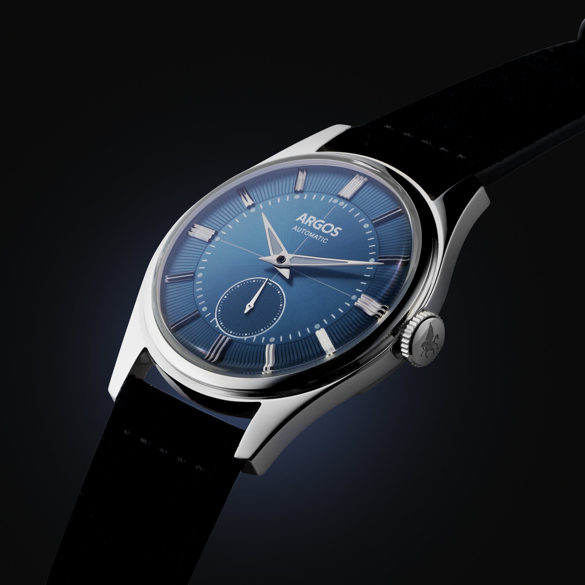 Apollo III - Constellation Blue Silver w/ Leather Strap