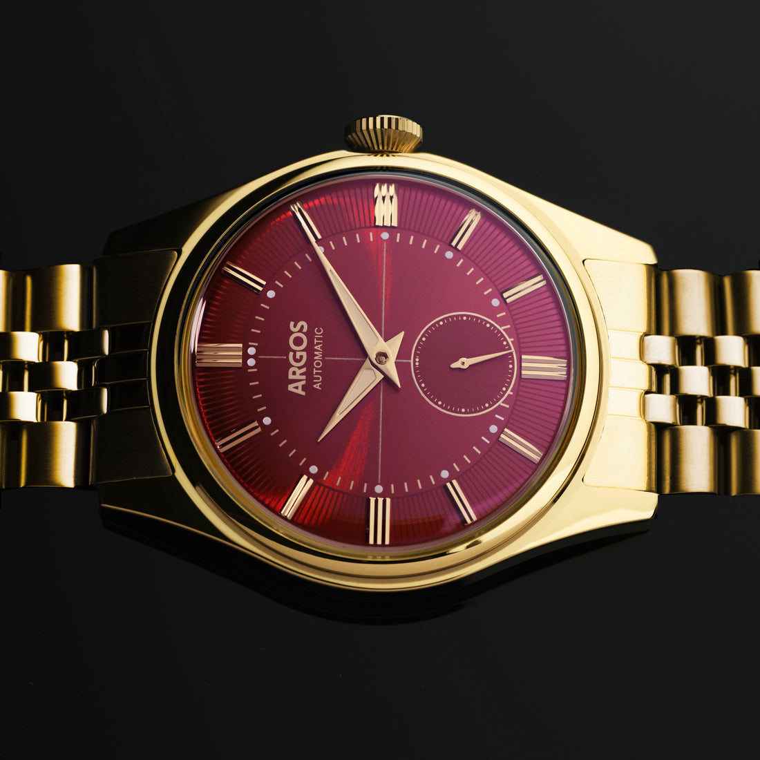 Apollo III - Wine Red Gold w/ Golden Bracelet