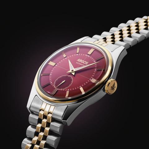 AP3.27 - Wine Red Gold Two Tone w/ Bracelet