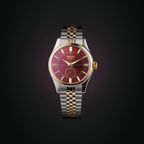 AP3.27 - Wine Red Gold Two Tone w/ Bracelet