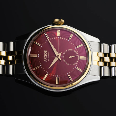 AP3.27 - Wine Red Gold Two Tone w/ Bracelet