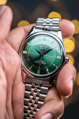 Argos Apollo II - Emerald Green Gold Men's Mechanical Watch – Argos Watches